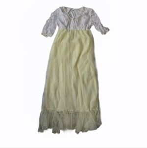 Elegant Yellow Chiffon Maxi Slip